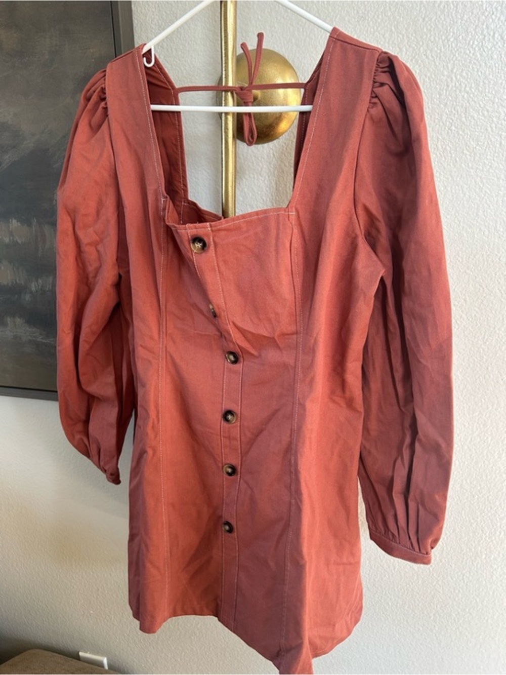 NWT D.Ark Long Sleeve 100% cotton Button Down Mini Dress